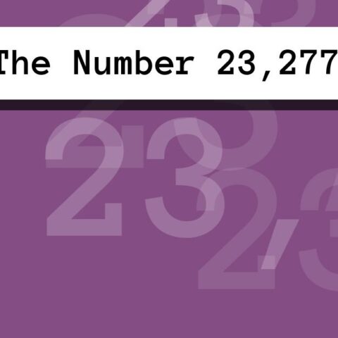 About The Number 23,277