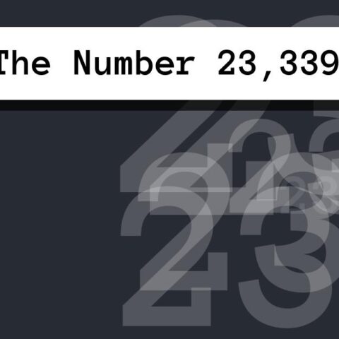 About The Number 23,339