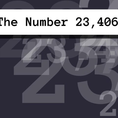 About The Number 23,406