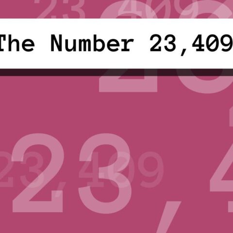 About The Number 23,409