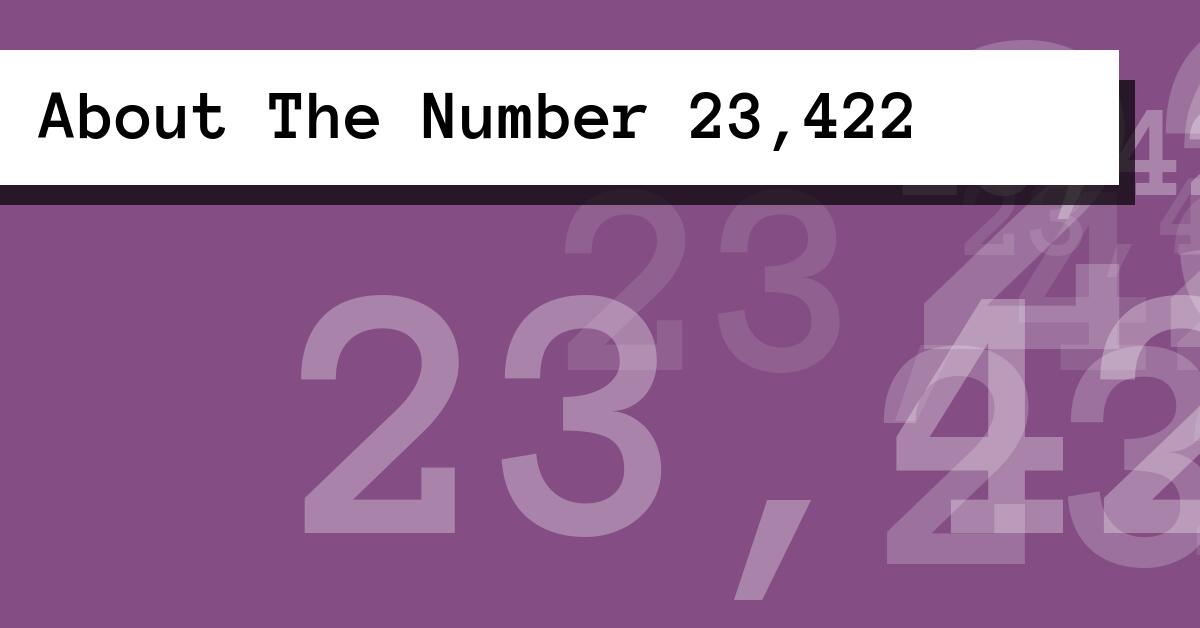 About The Number 23,422