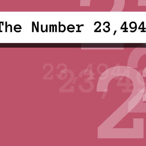 About The Number 23,494