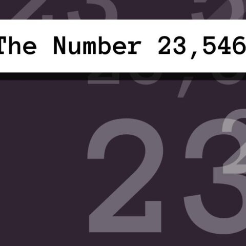 About The Number 23,546