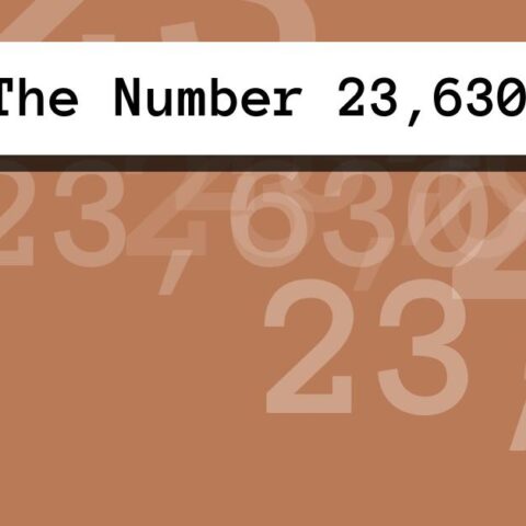 About The Number 23,630