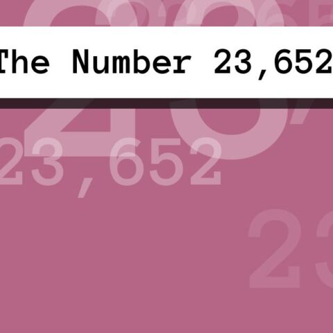 About The Number 23,652