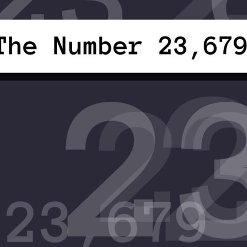 About The Number 23,679