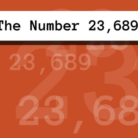 About The Number 23,689