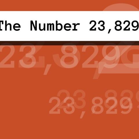 About The Number 23,829