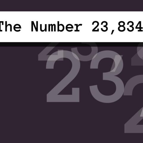 About The Number 23,834