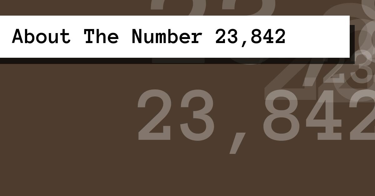 About The Number 23,842