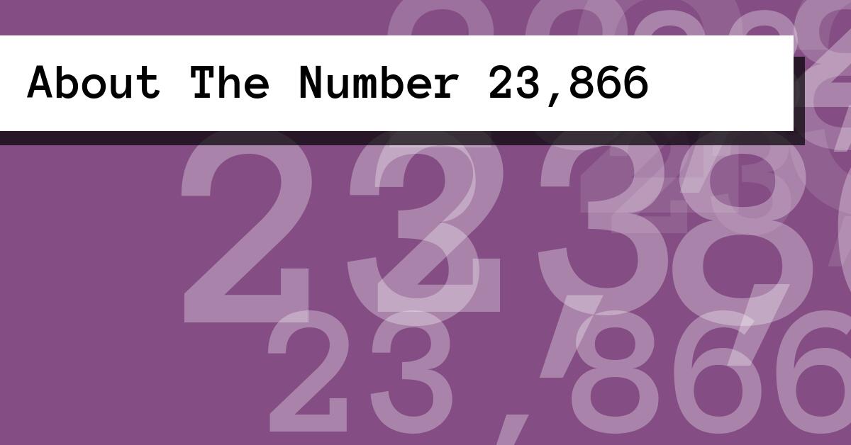 About The Number 23,866