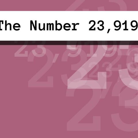 About The Number 23,919