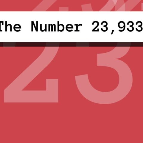 About The Number 23,933