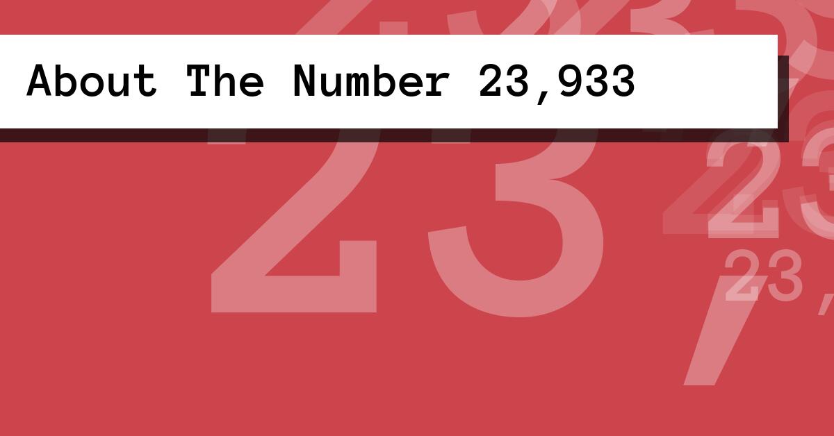 About The Number 23,933