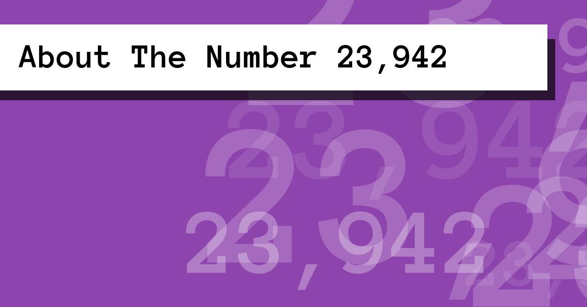 About The Number 23,942