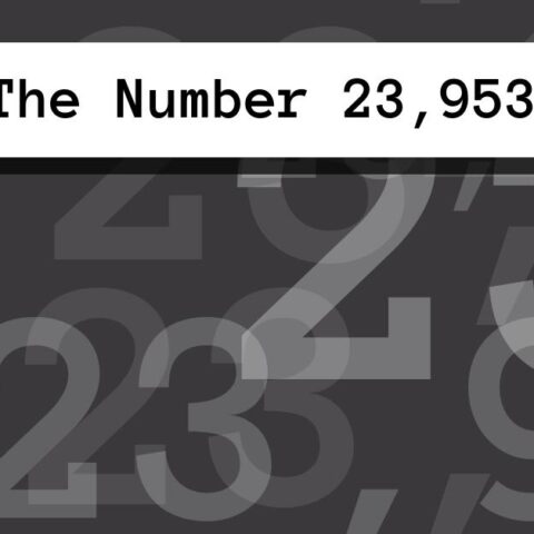About The Number 23,953
