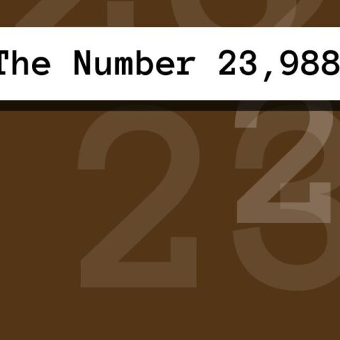 About The Number 23,988
