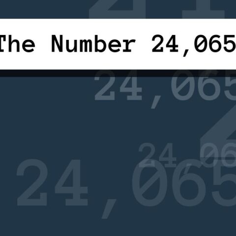 About The Number 24,065