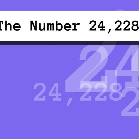 About The Number 24,228