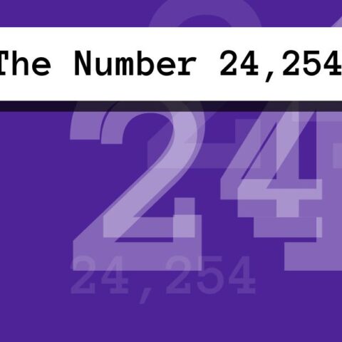 About The Number 24,254