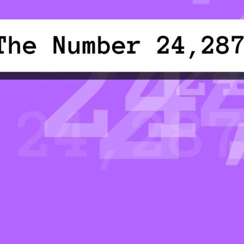 About The Number 24,287