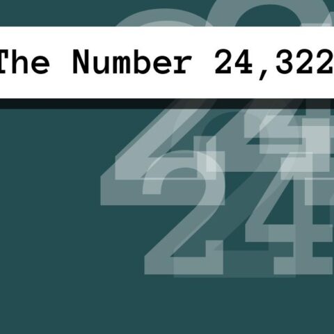 About The Number 24,322