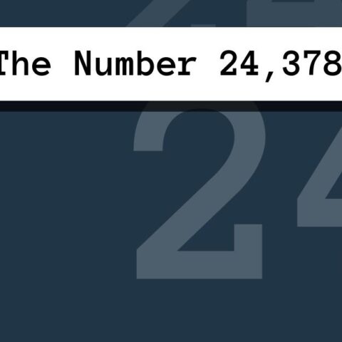 About The Number 24,378