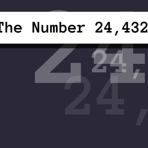 About The Number 24,432