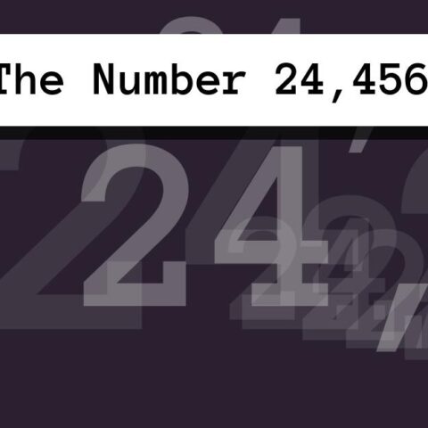 About The Number 24,456