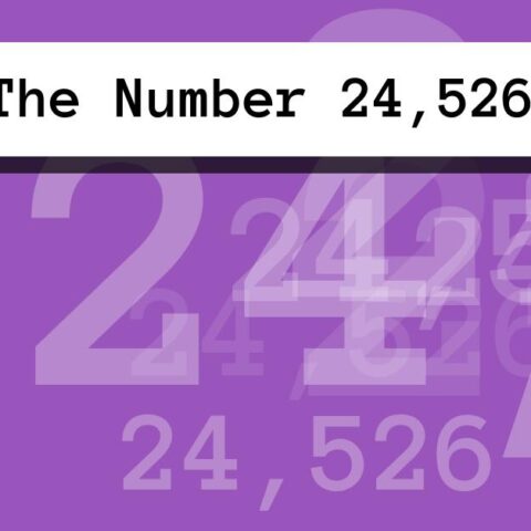 About The Number 24,526