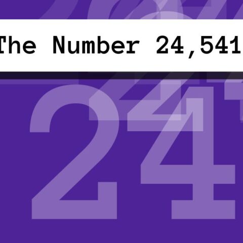 About The Number 24,541
