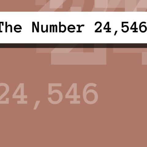 About The Number 24,546