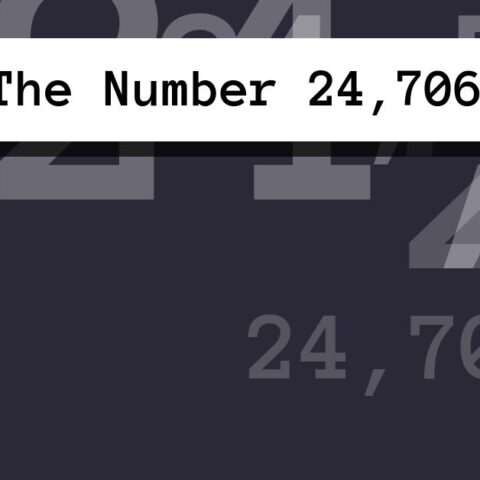 About The Number 24,706
