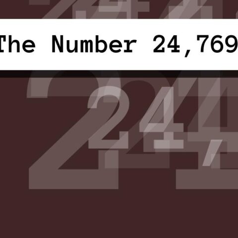 About The Number 24,769