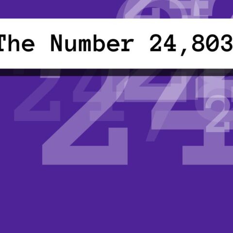 About The Number 24,803