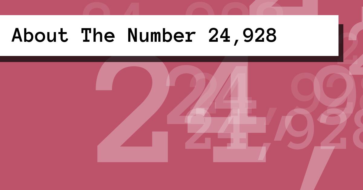 About The Number 24,928