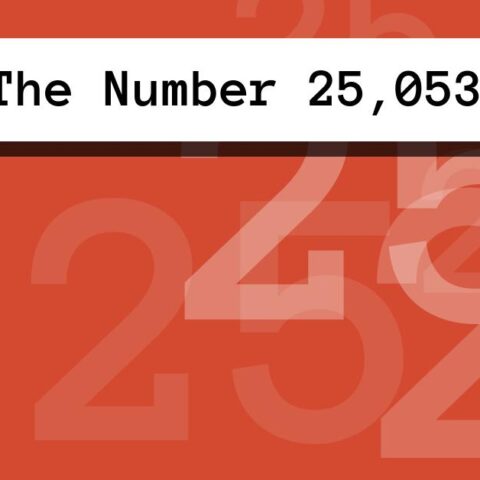 About The Number 25,053