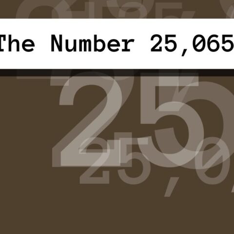About The Number 25,065
