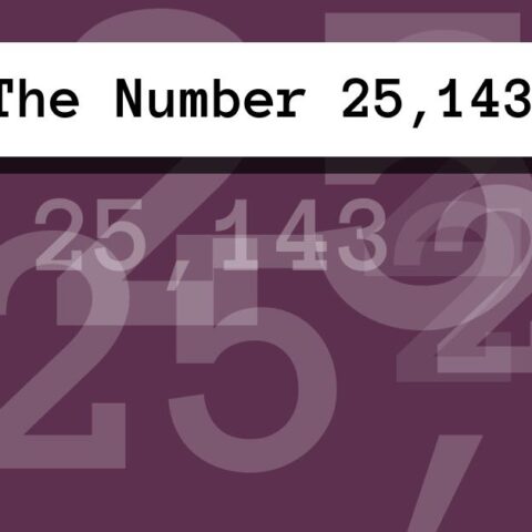 About The Number 25,143