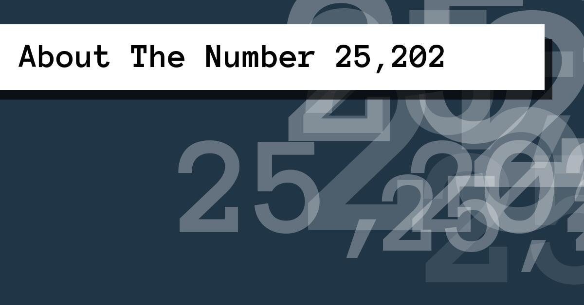 About The Number 25,202