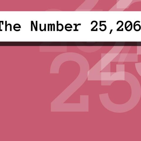 About The Number 25,206
