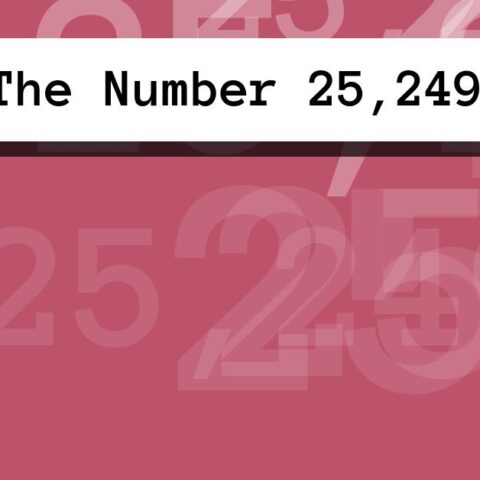 About The Number 25,249