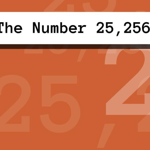 About The Number 25,256