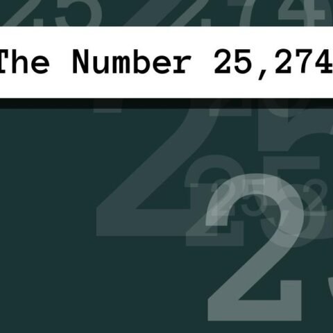 About The Number 25,274