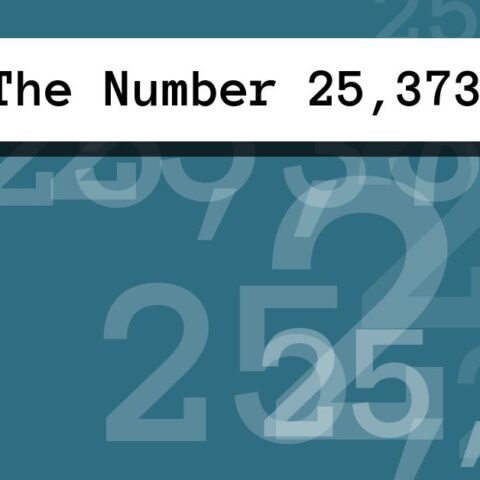 About The Number 25,373
