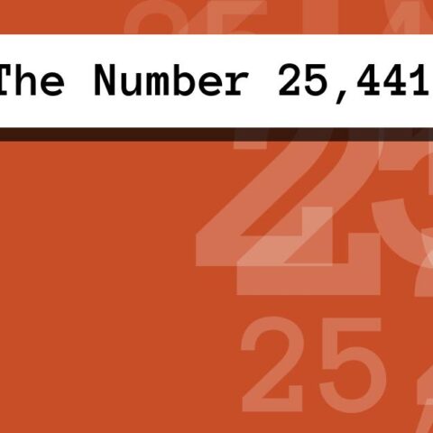 About The Number 25,441