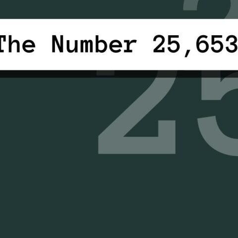 About The Number 25,653