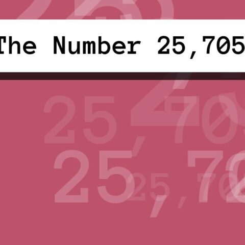 About The Number 25,705