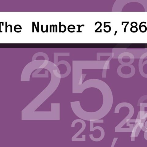 About The Number 25,786