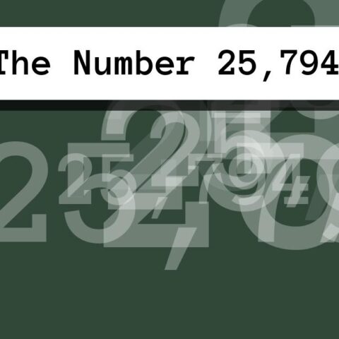 About The Number 25,794